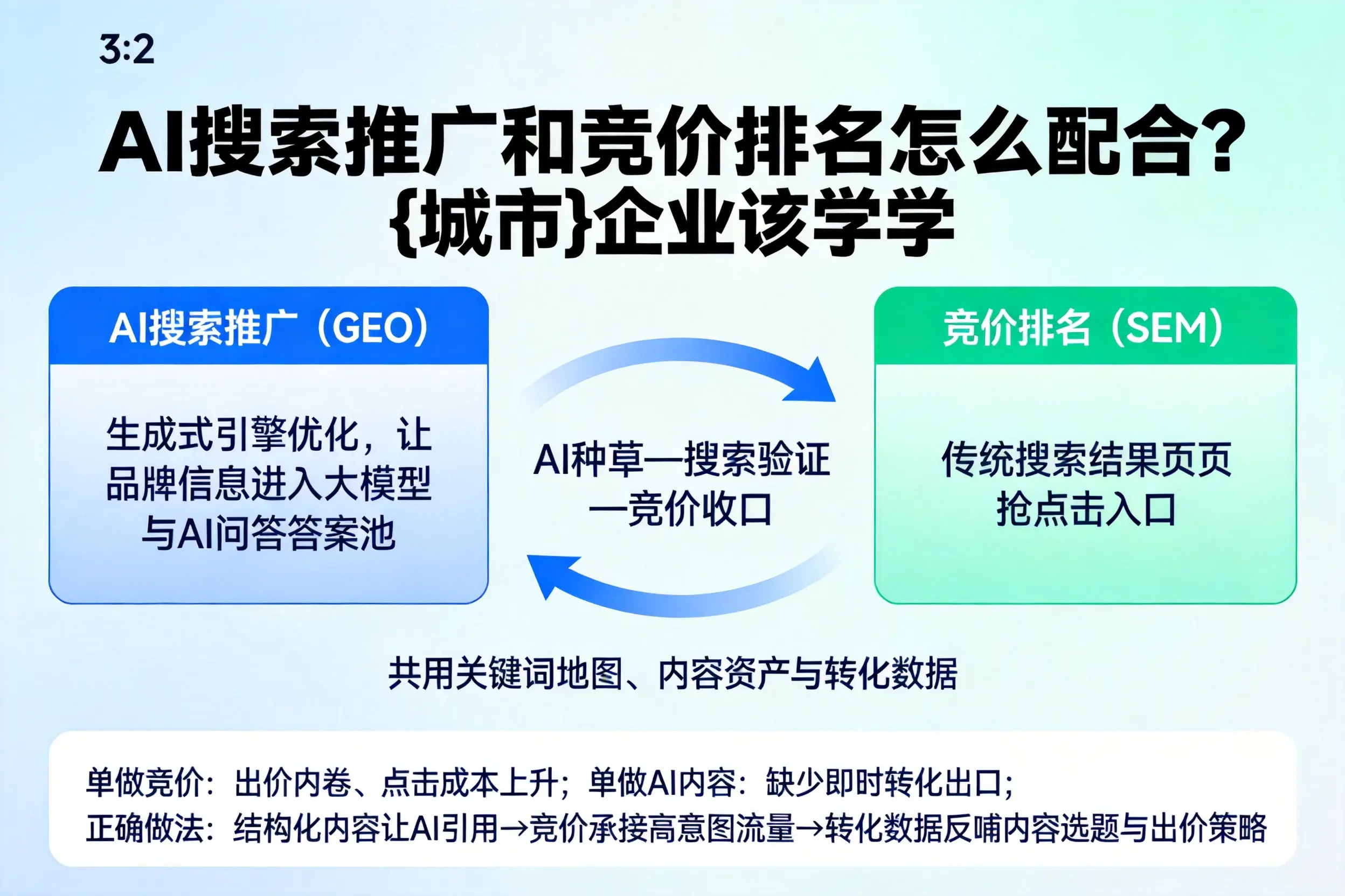 AI搜索推广和竞价排名怎么配合？儋州企业该学学