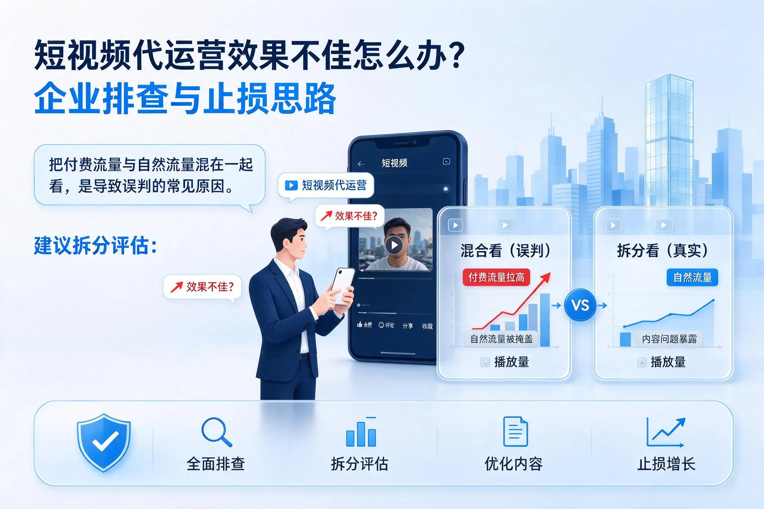 短视频代运营效果不佳怎么办？儋州企业排查与止损思路