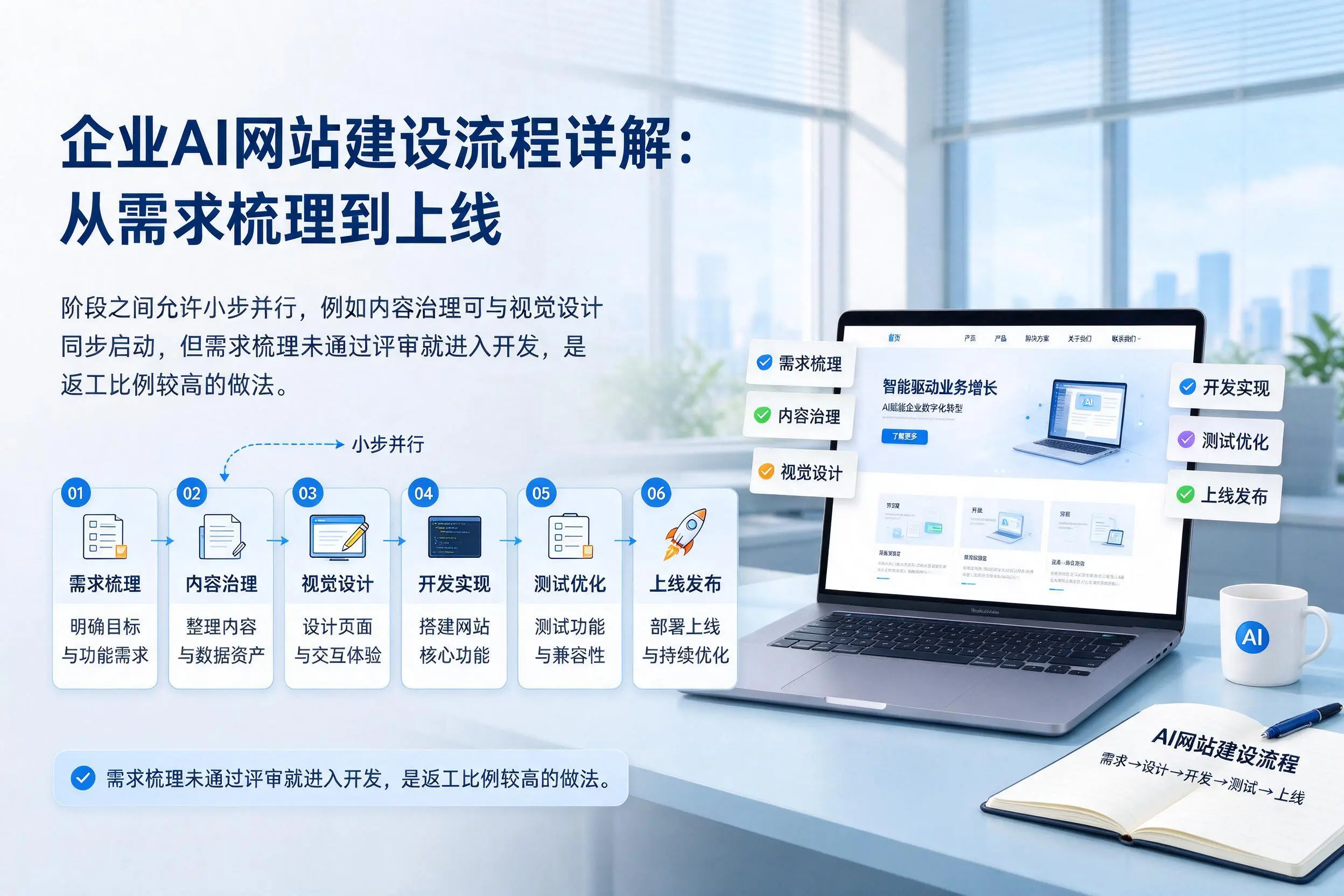 儋州企业AI网站建设流程详解：从需求梳理到上线