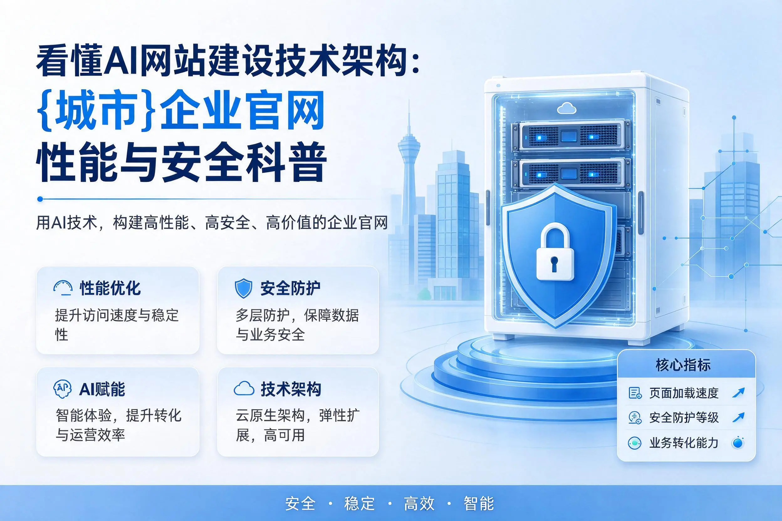 看懂AI网站建设技术架构：儋州企业官网性能与安全科普