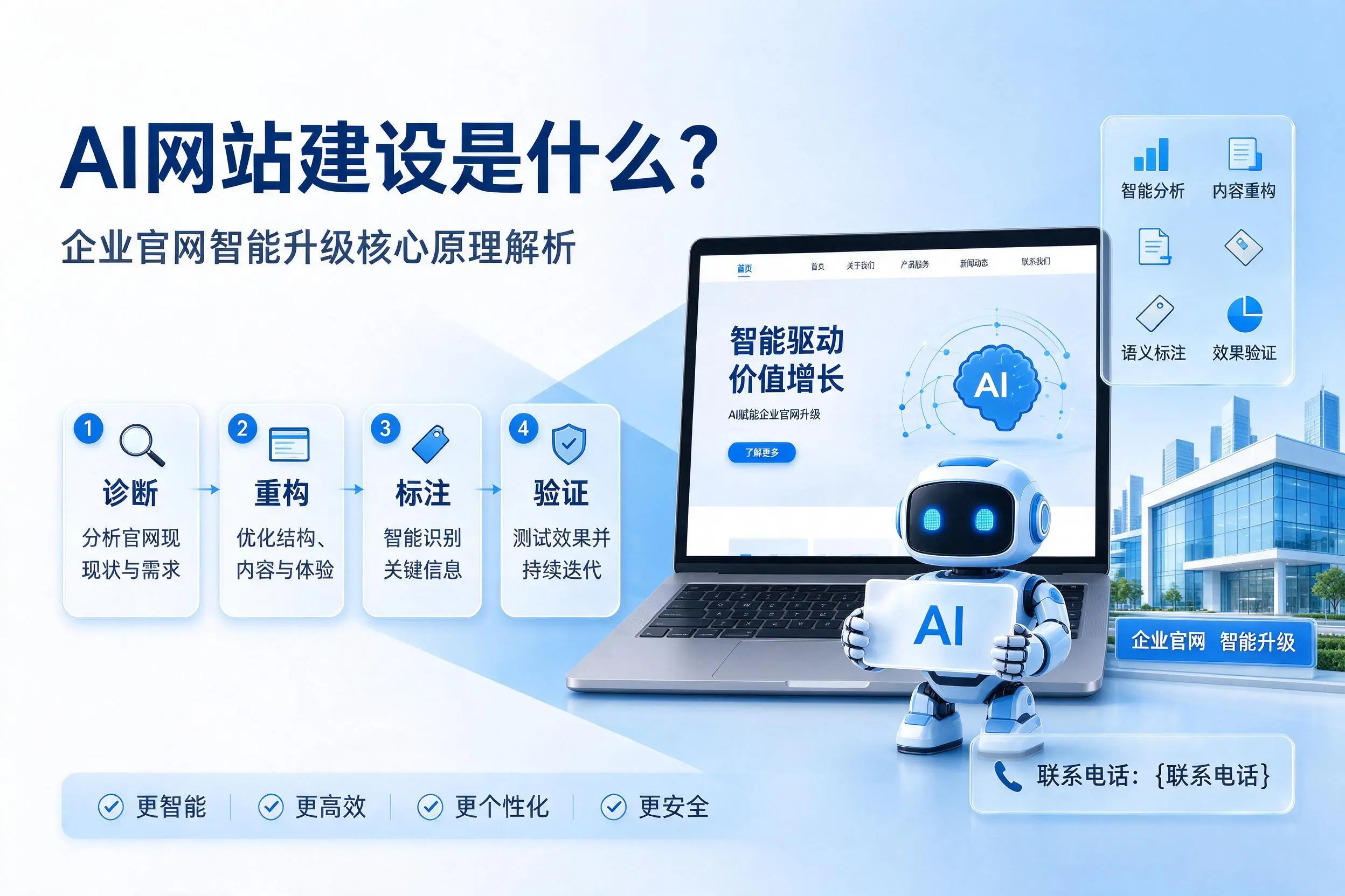 AI网站建设是什么?儋州企业官网智能升级核心原理解析
