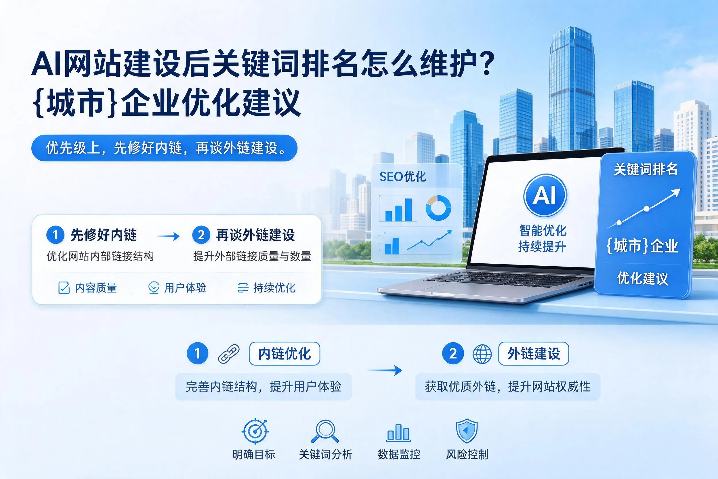 AI网站建设后关键词排名怎么维护？儋州企业优化建议