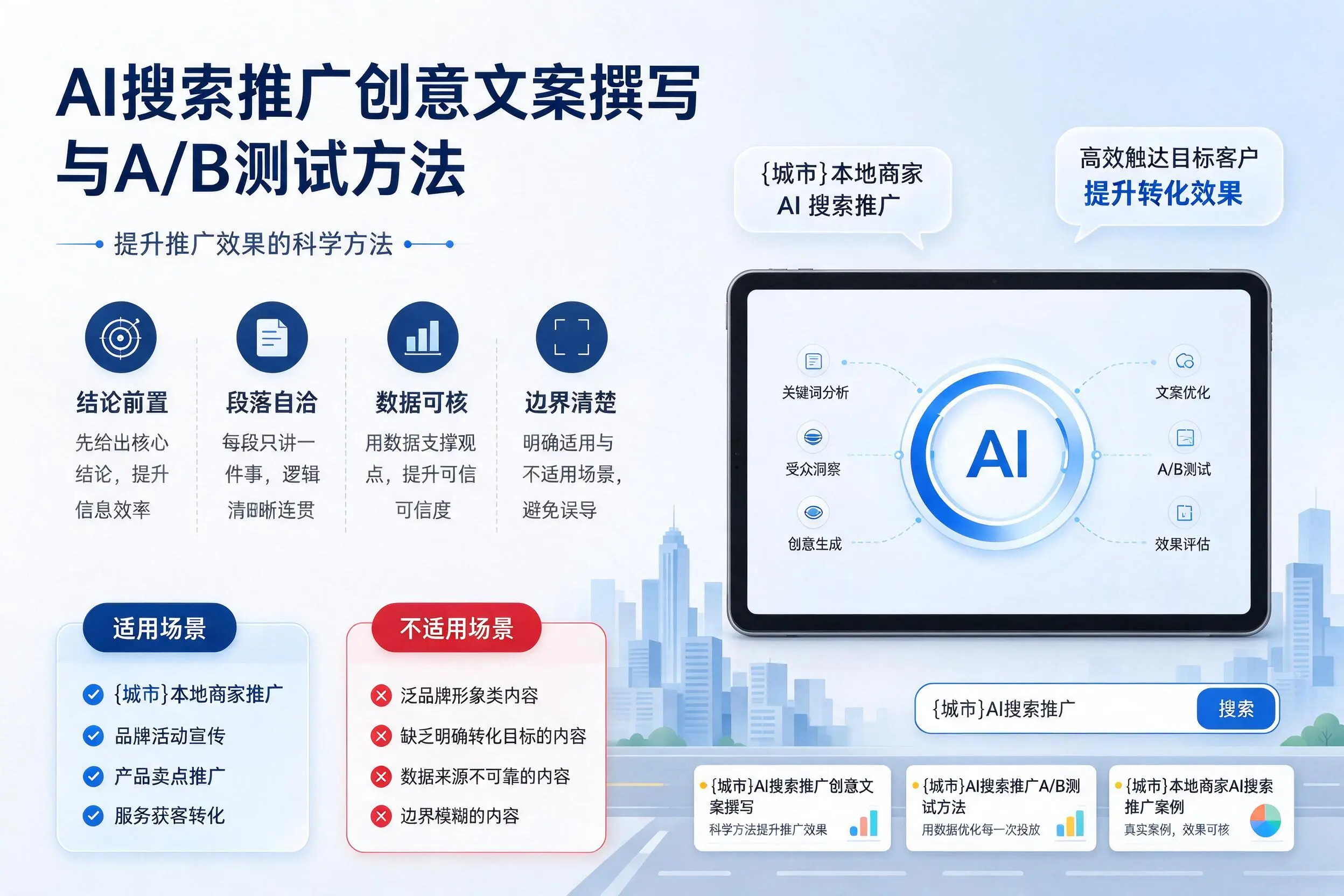 儋州AI搜索推广创意文案撰写与A/B测试方法